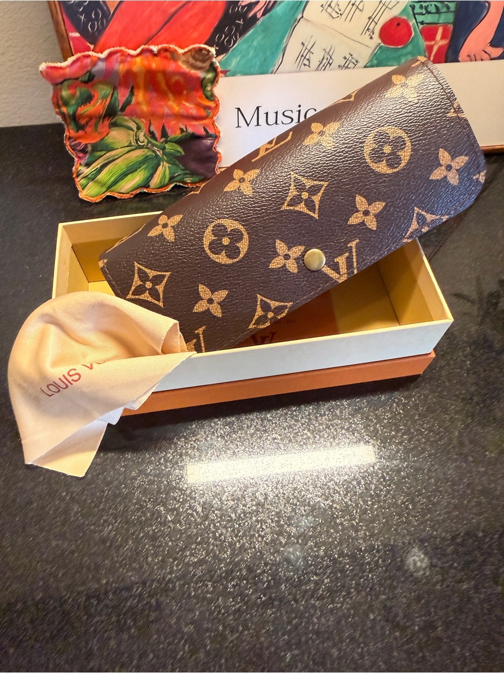 Inspired Monogram Glasses Case - Picture 2 of 6